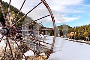 Old Farm Equipment Hay Rake