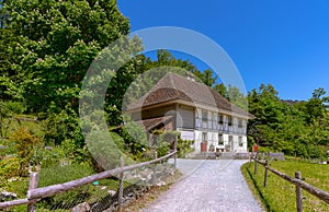 Old farm hous  in Ballenberg. Swiss Open Air Museum in Brienz, Switzerland.