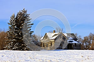 Old farm house in Winter