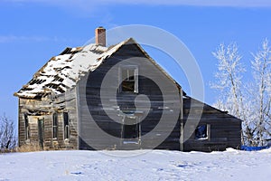 Old farm house in Winter