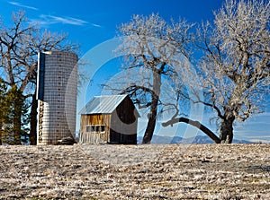 Old farm and Silo in Colorado