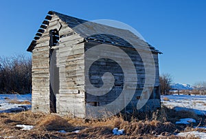 Old farm storage shed near Bragg Creek, Alberta Ca