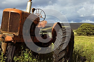 Old farm tractor