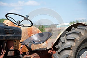 Old farm tractor