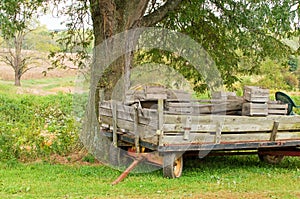 Old farm wagon or trailer