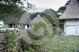 An old farm yard and houses