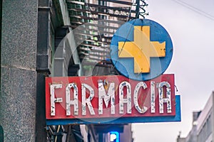 Farmacia sign, Uruguay photo