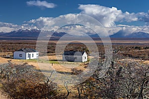 Old farmhouse in the chilean pampas