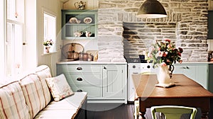 Old farmhouse kitchen decor, interior design and furniture, English cottage kitchen cabinets, country house interiors