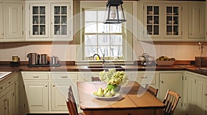 Old farmhouse kitchen decor, interior design and furniture, English cottage kitchen cabinets, country house interiors