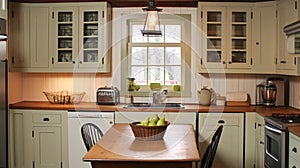 Old farmhouse kitchen decor, interior design and furniture, English cottage kitchen cabinets, country house interiors