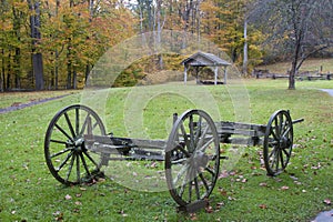 Old farming carriage base