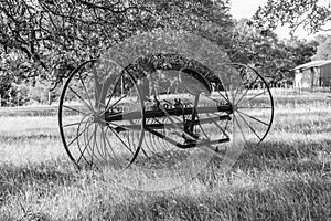 Old Farming Equipment 1 - Black and White