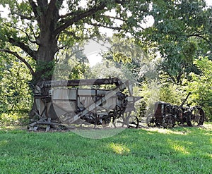 Old farming equipment of yesteryear