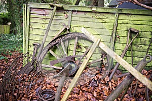 Old farming tools left outside
