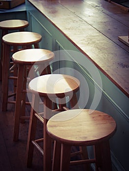 Old fashion Lunch Counter and stools