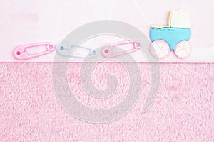 Old fashion pink baby background