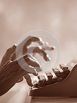 Old fashion typewrite