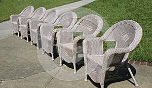 Old fashion wicker chairs