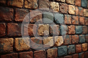 Old fashioned architectural design accentuates the textured brick wall backdrop