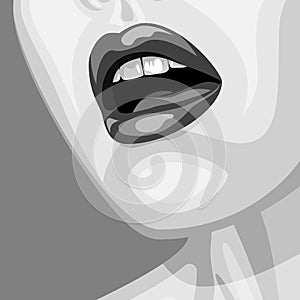 Old-fashioned beauty Woman vector Face