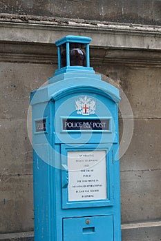 Old fashioned Blue Police box