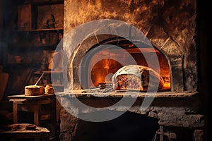 Old-Fashioned Bread Oven Vintage Country Kitchen