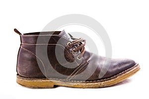 Old fashioned brown boots