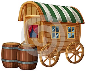 An old-fashioned caravan