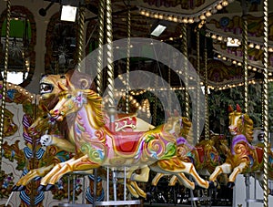 An old fashioned carousel