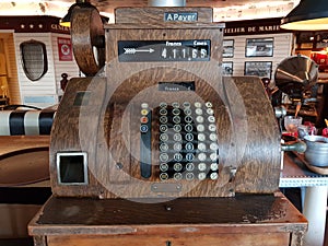 Old fashioned cash machine
