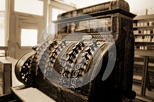 Old Fashioned Cash Register Still Doing Business