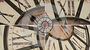 Old fashioned clock on the wall,timelapse