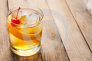 Old fashioned cocktail