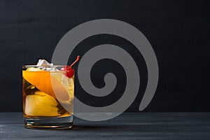 Old fashioned cocktail photo