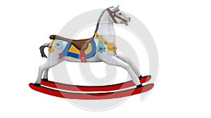 Old Fashioned Colorful Rocking Horse photo