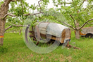 An old-fashioned contraption used by pioneer farmers in northern canada