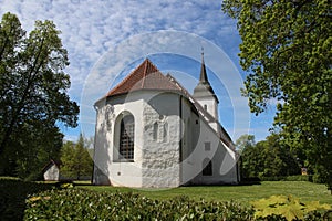 An old-fashioned village Church in the small town of Viljandi