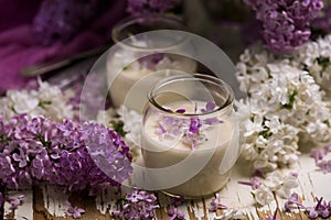 OLD-FASHIONED CREAMY DESSERT HONEY LILAC POSSET