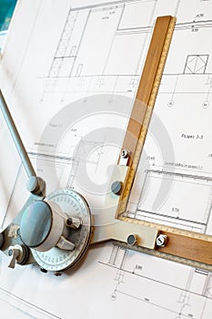 Old-fashioned drawing board