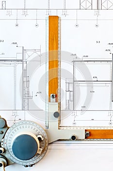 Old-fashioned drawing board