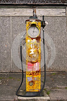 Old fashioned English petrol/gasoline pump