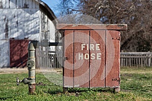 Old Fashioned Fire Hose Box