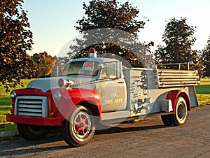 Old-fashioned fire truck