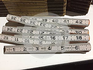 Old fashioned folding ruler