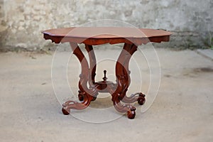 Old-fashioned furniture mahagony rokoko table photo