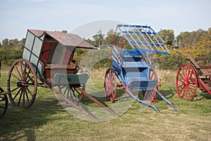 Old fashioned horse-drawn carts of South America