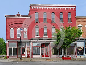 Old fashioned main street storefronts