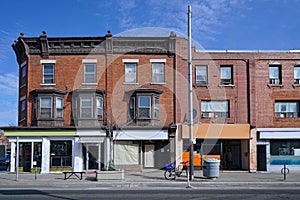 Old fashioned main street storefronts