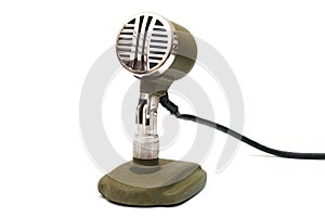 Old-fashioned microphone photo